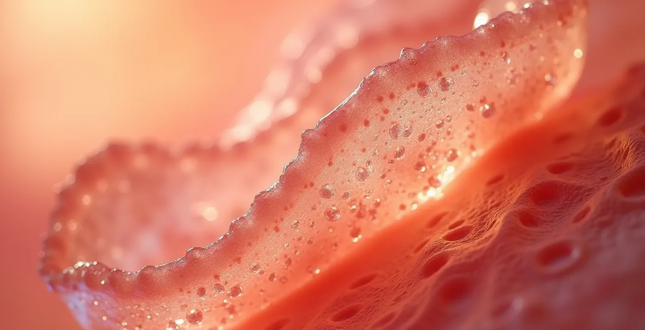 Visualisation du parcours des peptides de collagène de l'intestin au derme